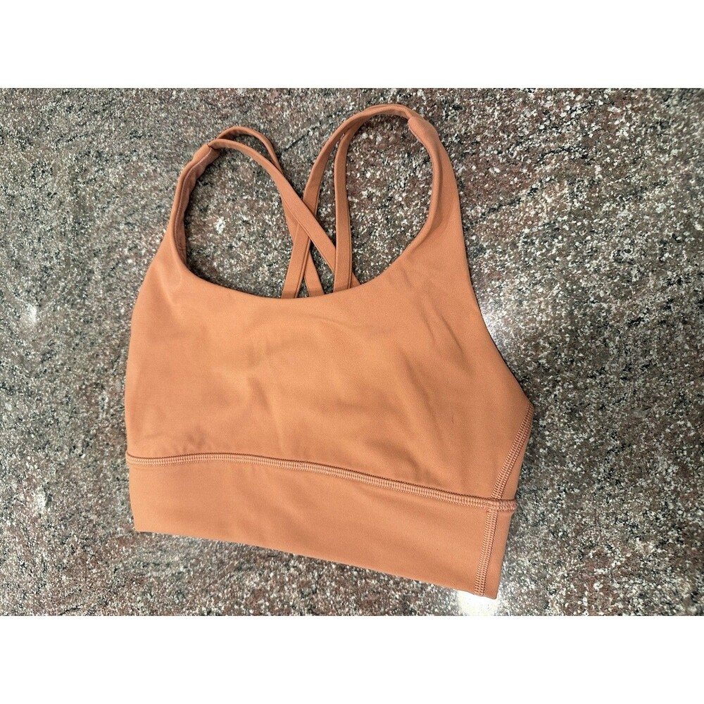 Lululemon Energy‎ Longline Bra Size 2 terracoa color stretchy  cross back